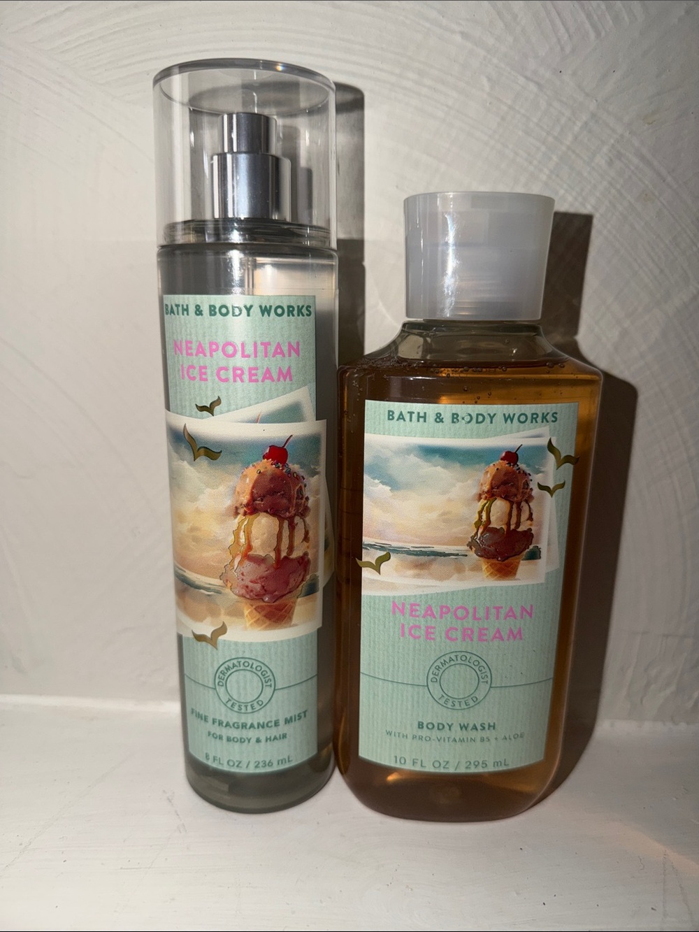 Bath & Body Works Neapolitan Ice Cream 🍦 Body Wash & Fragrance Mist Set